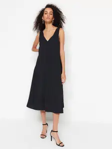 Trendyol V-Neck A-Line Midi Dress