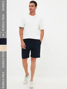 Trendyol Men Pack Of 2 Mid-Rise Casual Shorts
