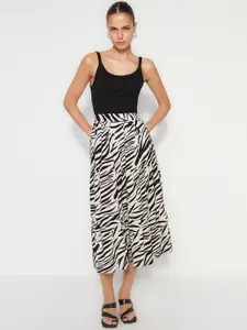 Trendyol Animal Printed A-Line Midi Skirt