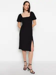 Trendyol Square Neck A-Line Dress