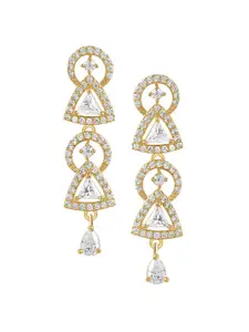 HOT AND BOLD Gold-Plated Teardrop Shaped Drop Earrings