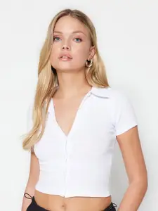 Trendyol Shirt Style Crop Top