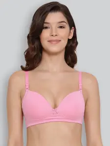 LYRA Combed Cotton Seamless Wrinkle-Free Cups Bra with Detachable Straps