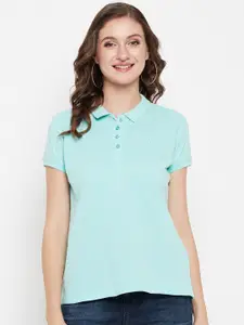 Cantabil Women Polo Collar Regular Fit T-shirt