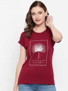 Cantabil Women Printed Regular Fit T-shirt