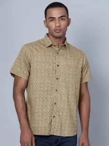 Cantabil Smart Micro Ditsy Printed Cotton Casual Shirt