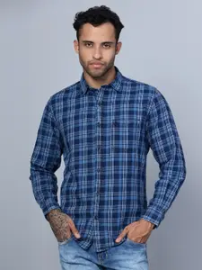 Cantabil Tartan Checked Smart Cotton Casual Shirt