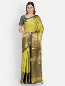VILLAGIUS Ethnic Woven Design Zari Mysore Silk Saree