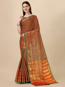 VILLAGIUS Woven Design Zari Pure Cotton Narayan Peth Saree