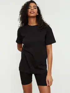 Trendyol Pure Cotton Top With Shorts