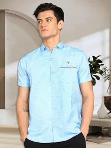 Kuons Avenue Smart Slim Fit Spread Collar Casual Shirt