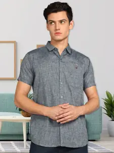 Kuons Avenue Smart Slim Fit Spread Collar Casual Shirt