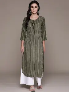 Readiprint Striped Gotta Patti Pure Cotton Kurta