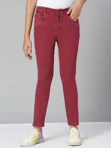 JUSTICE Girls Mid-Rise Slim Fit Clean Look Jeans