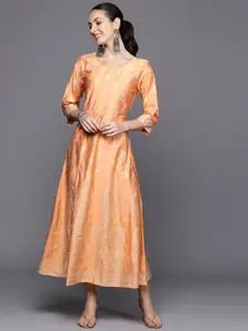 Indo Era Ethnic Motifs Printed Maxi A-Line Dress