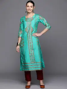 Indo Era Ethnic Motifs Printed Straight Kurta