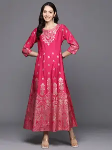 Indo Era Ethnic Motifs Print Liva A-Line Maxi Dress