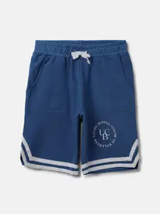 United Colors of Benetton Boys Mid-Rise Above Knee Cotton Shorts