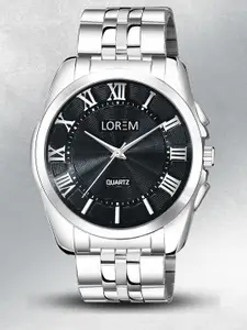 LOREM Premium Men Patterned Stainless Steel Analogue Watch LR125-CM