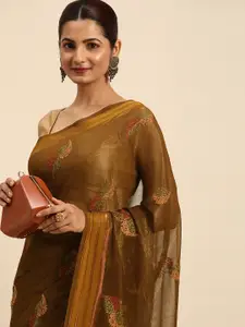 Indian Women Ethnic Motifs Gotta Patti Silk Blend Designer Saree