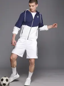 HRX by Hrithik Roshan Rapid-Dry Colourblocked Hooded Football Jacket