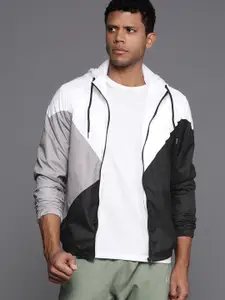 HRX by Hrithik Roshan Colourblocked Hooded Tailored Jacket