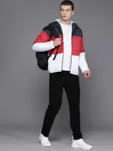 HRX by Hrithik Roshan Colourblocked Hooded Padded Jacket