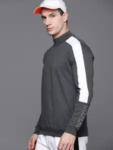 HRX by Hrithik Roshan Solid Cotton Half-Zipper Lifestyle Sweatshirt