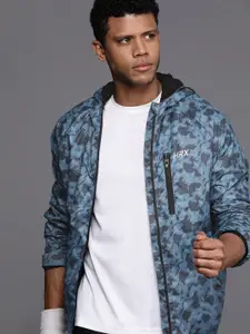 HRX by Hrithik Roshan Abstract Print Rapid-Dry Running Jacket