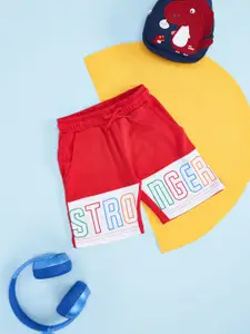 Pantaloons Junior Boys Typography Printed Cotton Shorts