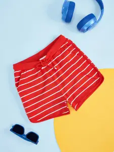 Pantaloons Junior Girls Mid-Rise Striped Casual Cotton Shorts