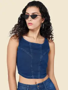 SF JEANS by Pantaloons Square Neck Fitted Crop Top