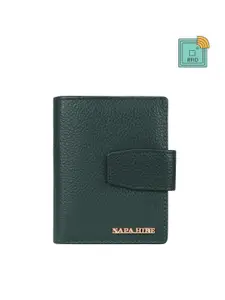 NAPA HIDE Women Textured Leather RFID Two Fold Wallet