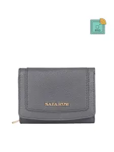 NAPA HIDE Women Leather Three Fold Wallet With RFID