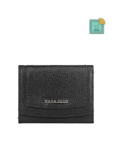 NAPA HIDE Women Leather RFID Three Fold Wallet