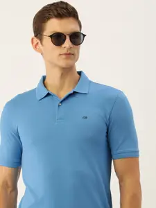 Peter England Men Solid Polo Collar Slim Fit T-shirt