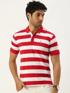 Peter England Striped Polo Collar T-shirt