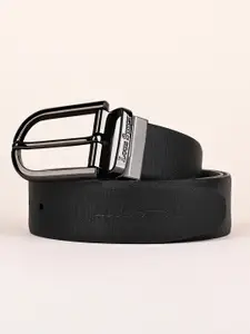 LOUIS STITCH Men Italian Leather Textured Reversible Belt