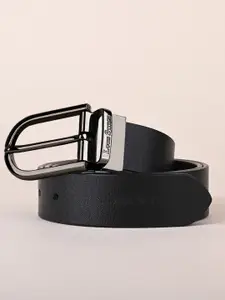 LOUIS STITCH Men Italian Leather Textured Reversible Belt