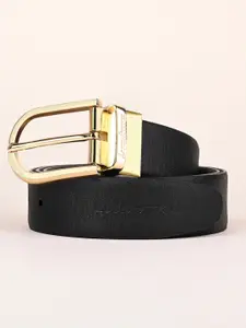 LOUIS STITCH Men Italian Leather Textured Reversible Belt