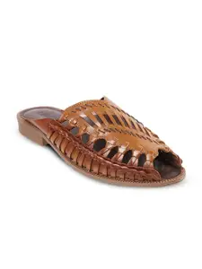 Mochi Men Braided Leather Shoe-Style Sandals