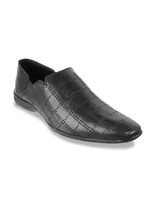Mochi Men Textured Formal Slip-On Shoes