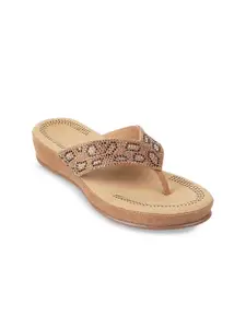 Mochi Open Toe Embellished Wedge Heels