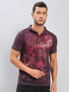 Technosport Abstract Printed Antimicrobial Slim Fit T-shirt