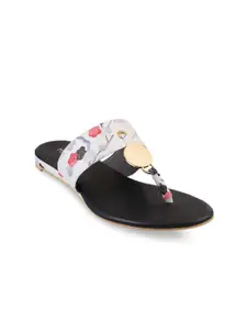 Metro Printed T-Strap Flats