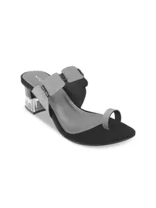 Mochi Embellished Open Toe Block Heels