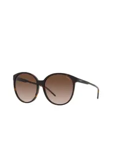 vogue Women Oval Sunglasses With UV Protected Lens 8056597820530-Havana