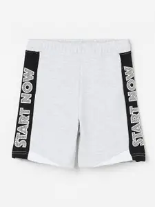 Fame Forever by Lifestyle Boys Mid-Rise Typography Printed Knitted Shorts