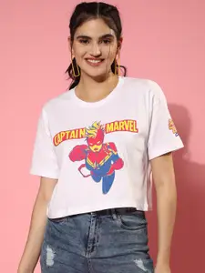 JUNEBERRY Marvel Printed Cotton Crop Top