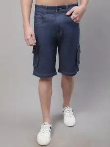 Metronaut Men Mid-Rise Stretchable Cotton Denim Cargo Shorts